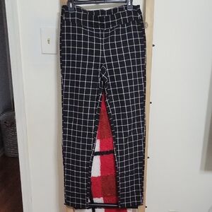 Stylish Black and White Checkered Pantsuit